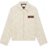 Drôle De Monsieur Straight Tweed Jacket Ecru