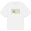Drôle De Monsieur Tennis Court T-Shirt Off White