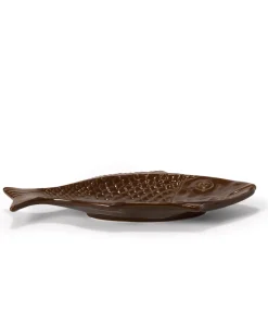 Due Sirene Fish Plate Large Brown