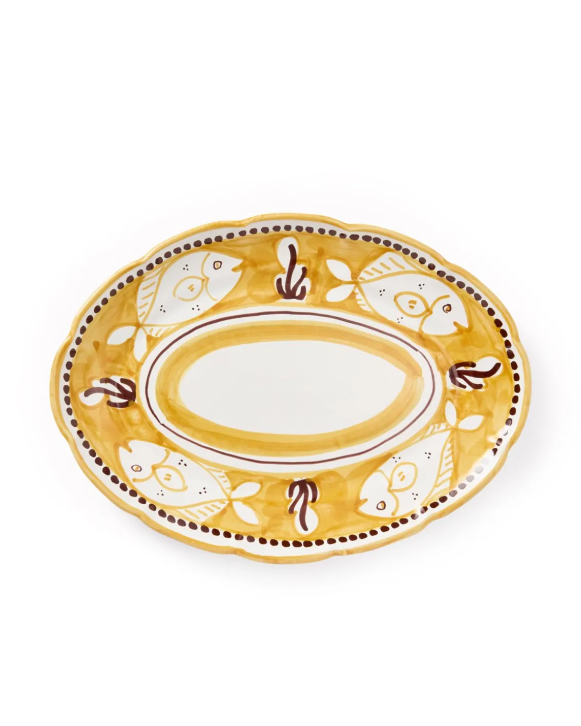 Due Sirene Serving Plate Large Golden