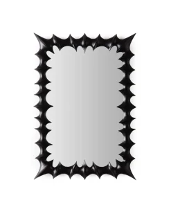 Dusty Deco Brutalist Mirror Small Black
