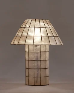 Dusty Deco Cornelia Table Lamp Capiz Shell/Brass