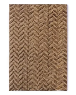 Dusty Deco Herringbone Rug Brown