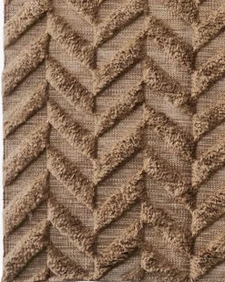 Dusty Deco Herringbone Rug Brown