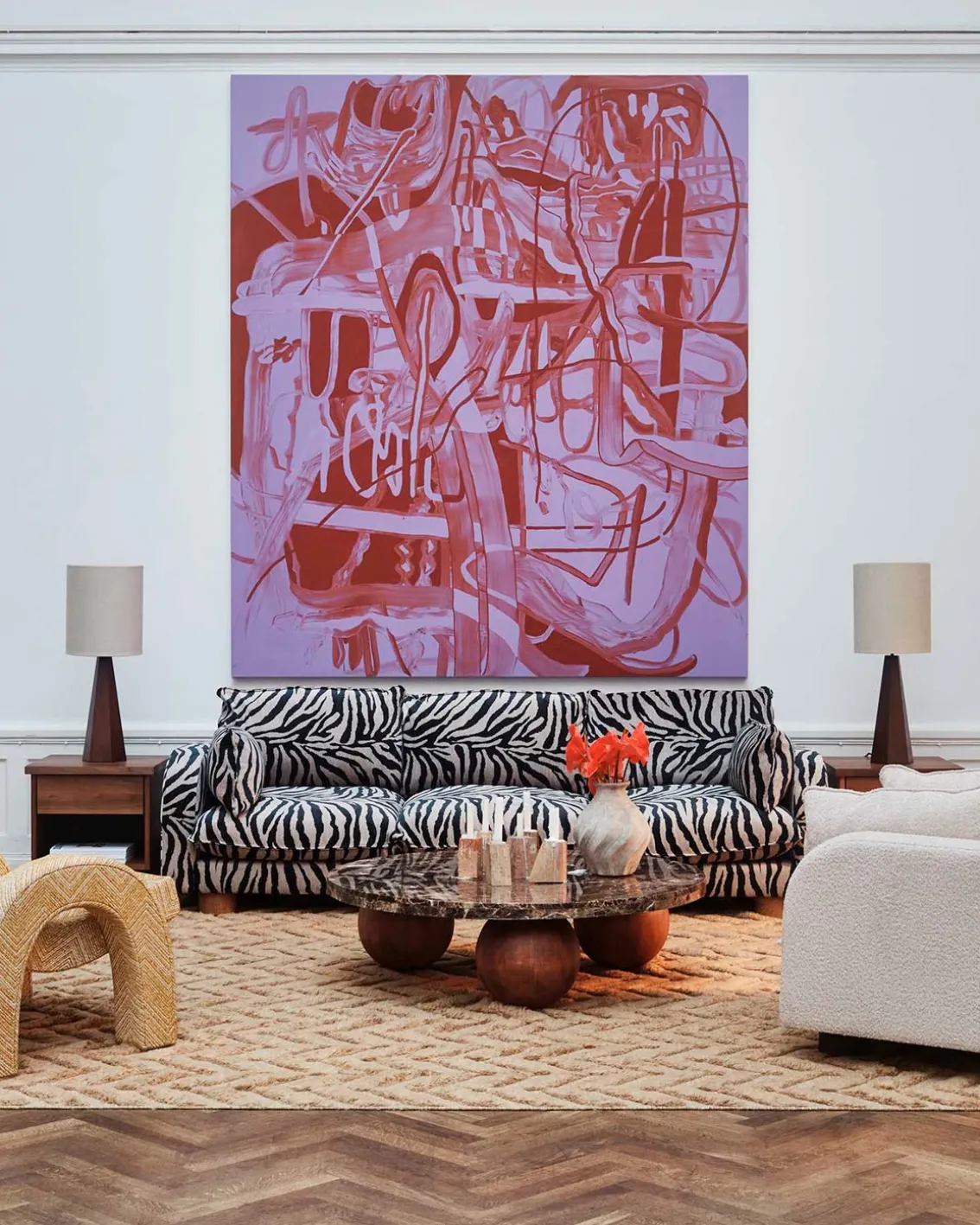 Dusty Deco Miles Sofa Zebra