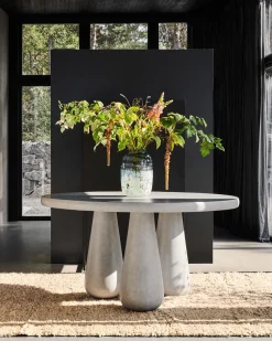 Dusty Deco Round Dining Table Grey