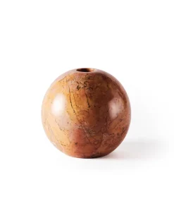 Dusty Deco Sphere Candle Holder 12 Red