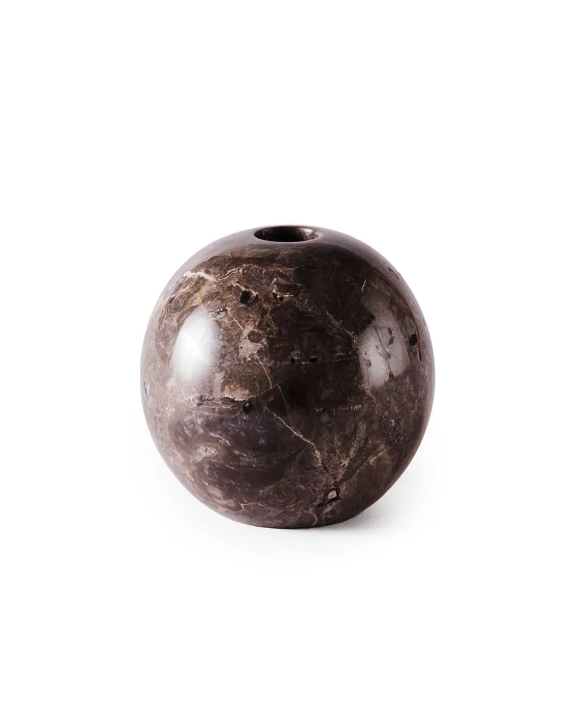 Dusty Deco Sphere Candle Holder 10 Grey