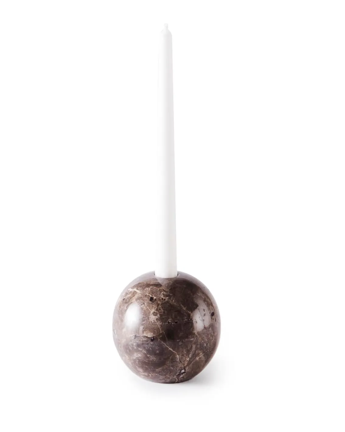 Dusty Deco Sphere Candle Holder 12 Grey