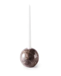 Dusty Deco Sphere Candle Holder 10 Grey