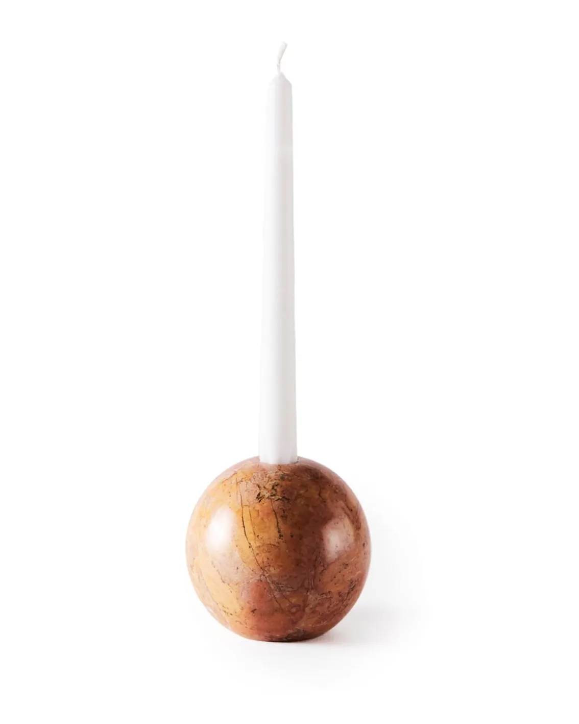 Dusty Deco Sphere Candle Holder 10 Red