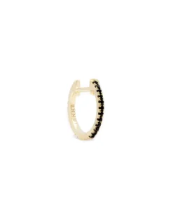 ENNUI Atelier Double Sided Diamond Hoop 10 Mm Black/Yellow Gold