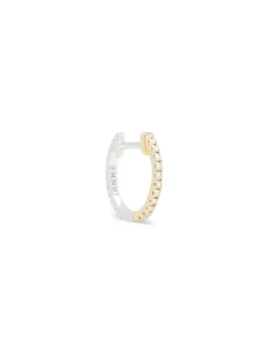 ENNUI Atelier Double Sided Diamond Hoop Yellow Gold/White Gold