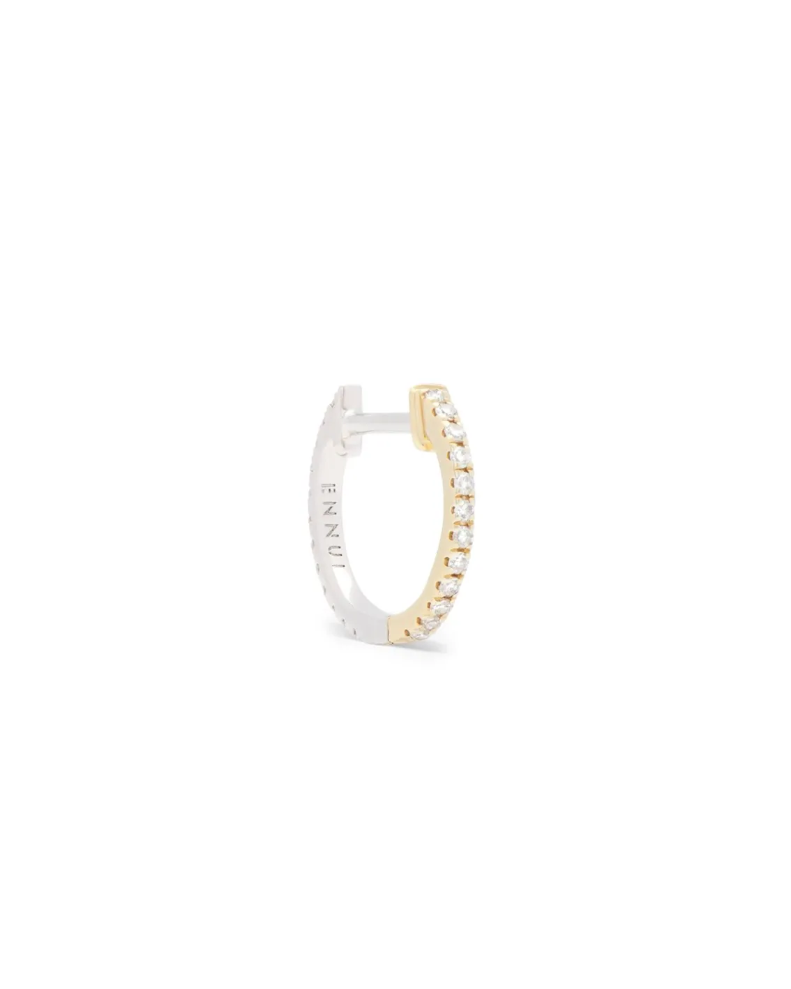 ENNUI Atelier Double Sided Diamond Hoop Yellow Gold/White Gold