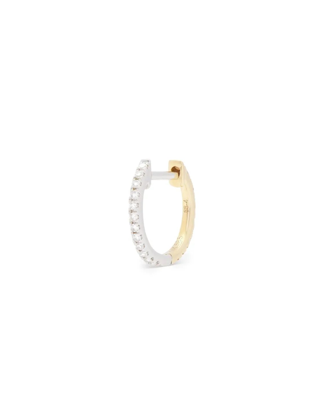 ENNUI Atelier Double Sided Diamond Hoop Yellow Gold/White Gold