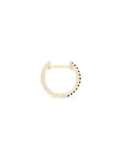 ENNUI Atelier Double Sided Diamond Hoop 10 Mm Black/Yellow Gold