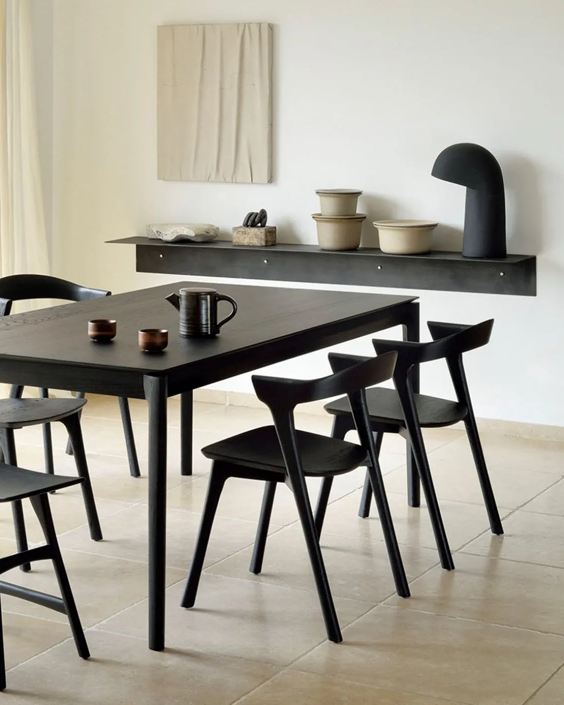 Ethnicraft Bok Extendable Dining Table 140/220 Oak Black