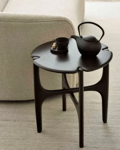 Ethnicraft PI Side Table Varnished Dark Brown