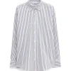 Filippa K Classic Stripe Shirt Coffee/White