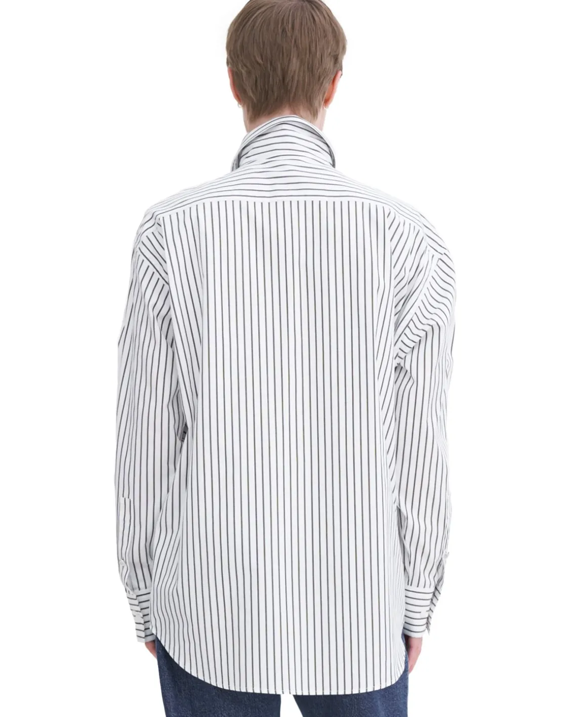 Filippa K Classic Stripe Shirt Coffee/White