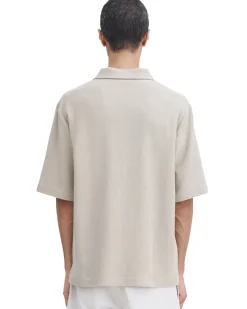 Filippa K Cotton Jersey Polo Shirt Faded Khaki