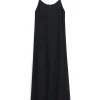 Filippa K Draped Twill Strap Dress Black