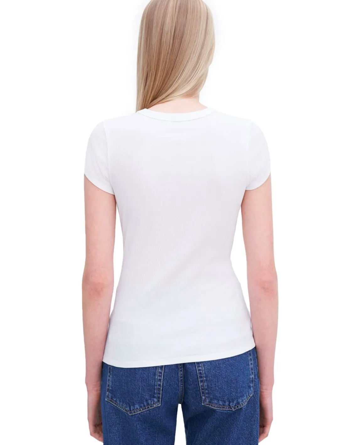 Filippa K Fine Rib Tee White