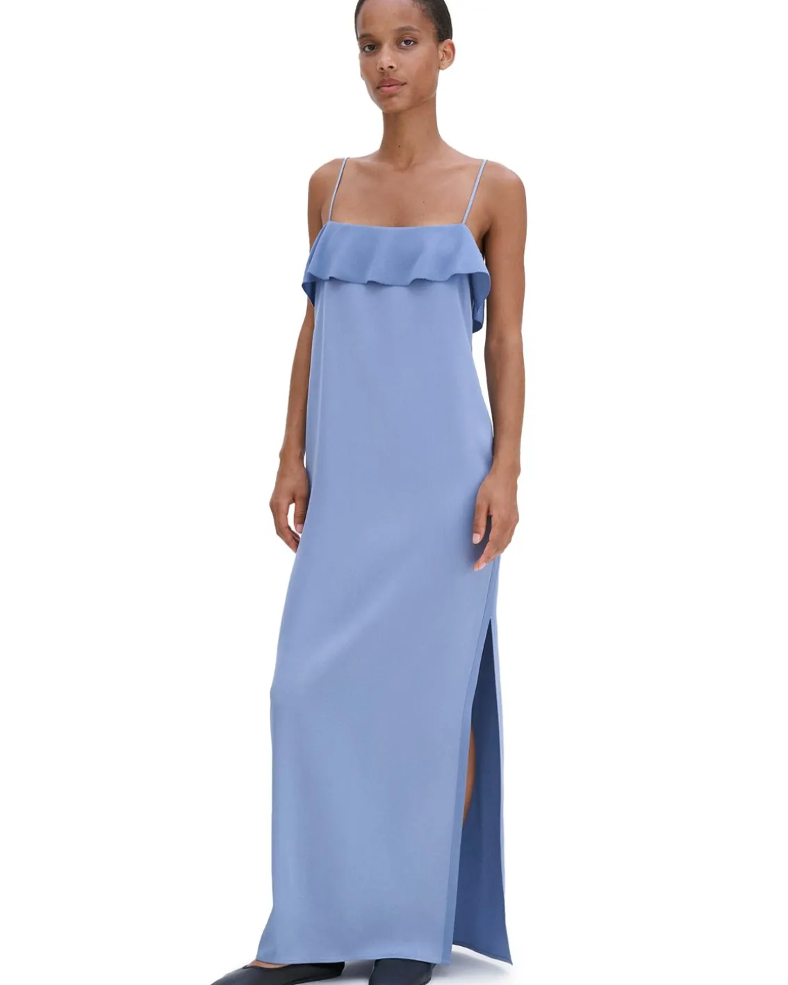 Filippa K Fluid Draped Strap Dress Air Blue
