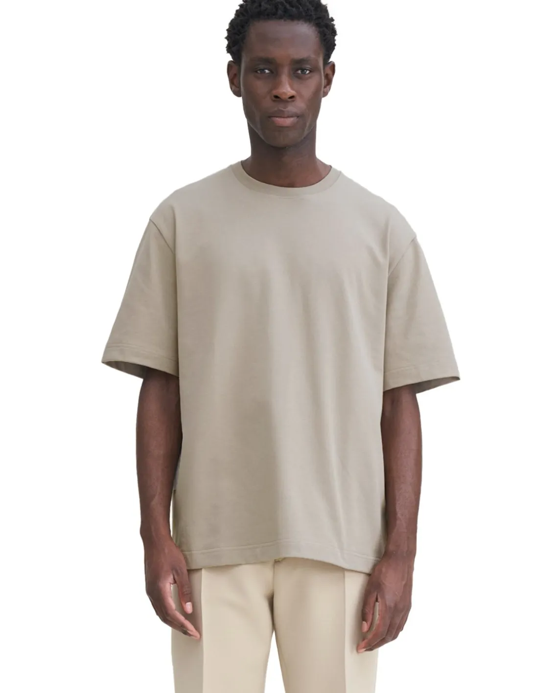 Filippa K Heavy Crewneck Tee Moss Grey