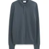 Filippa K Knitted Polo Shirt Green Grey
