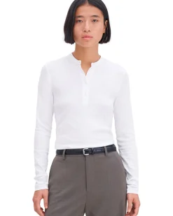 Filippa K Soft Rib Henley White