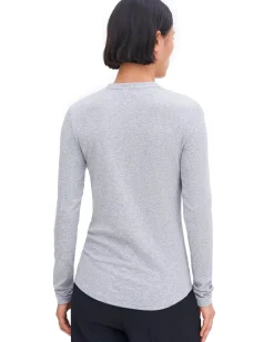 Filippa K Soft Rib Henley Light Grey