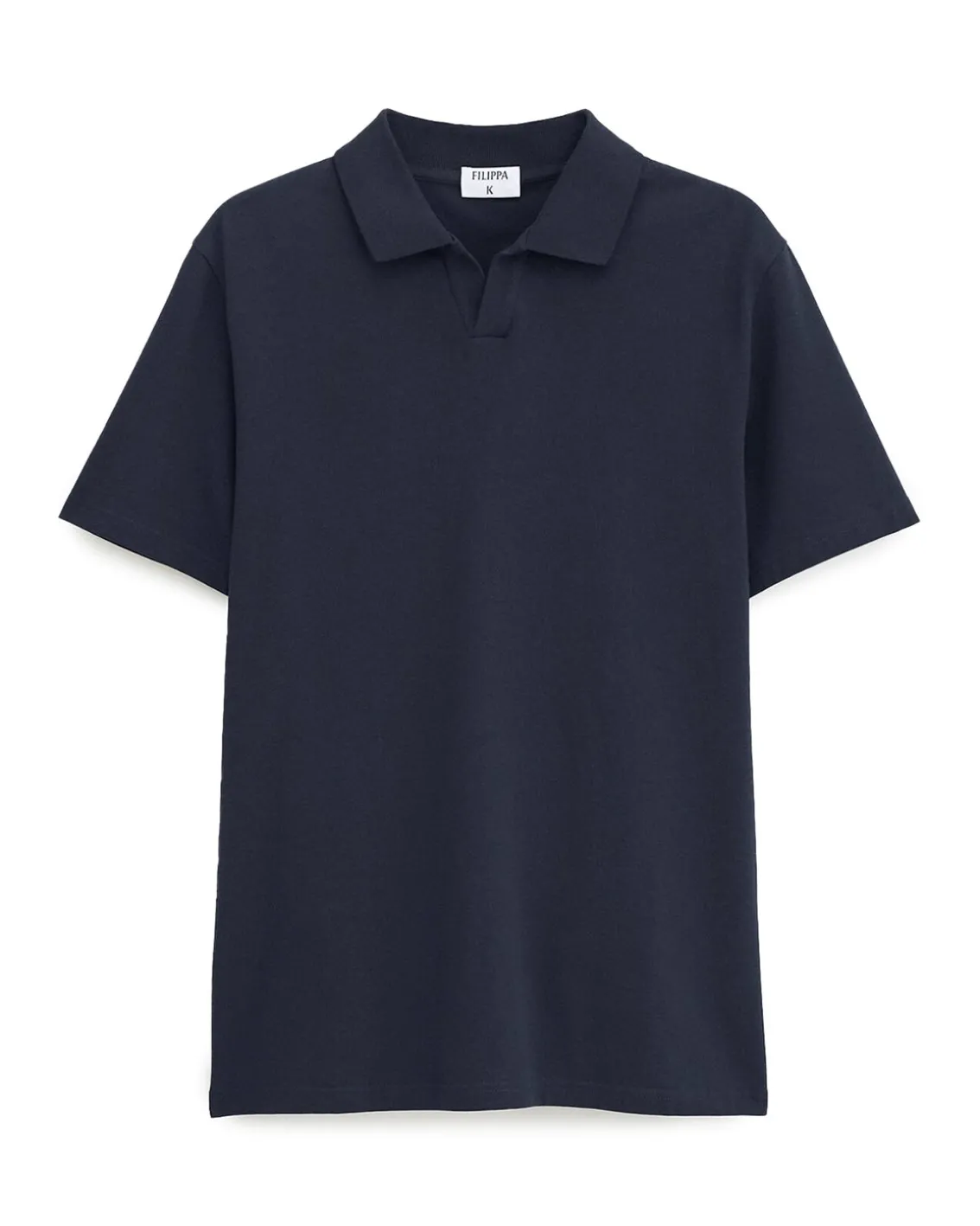 Filippa K Stretch Cotton Polo T-Shirt Navy