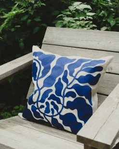 Fine Little Day Leaves Embroidered Cushion Cover