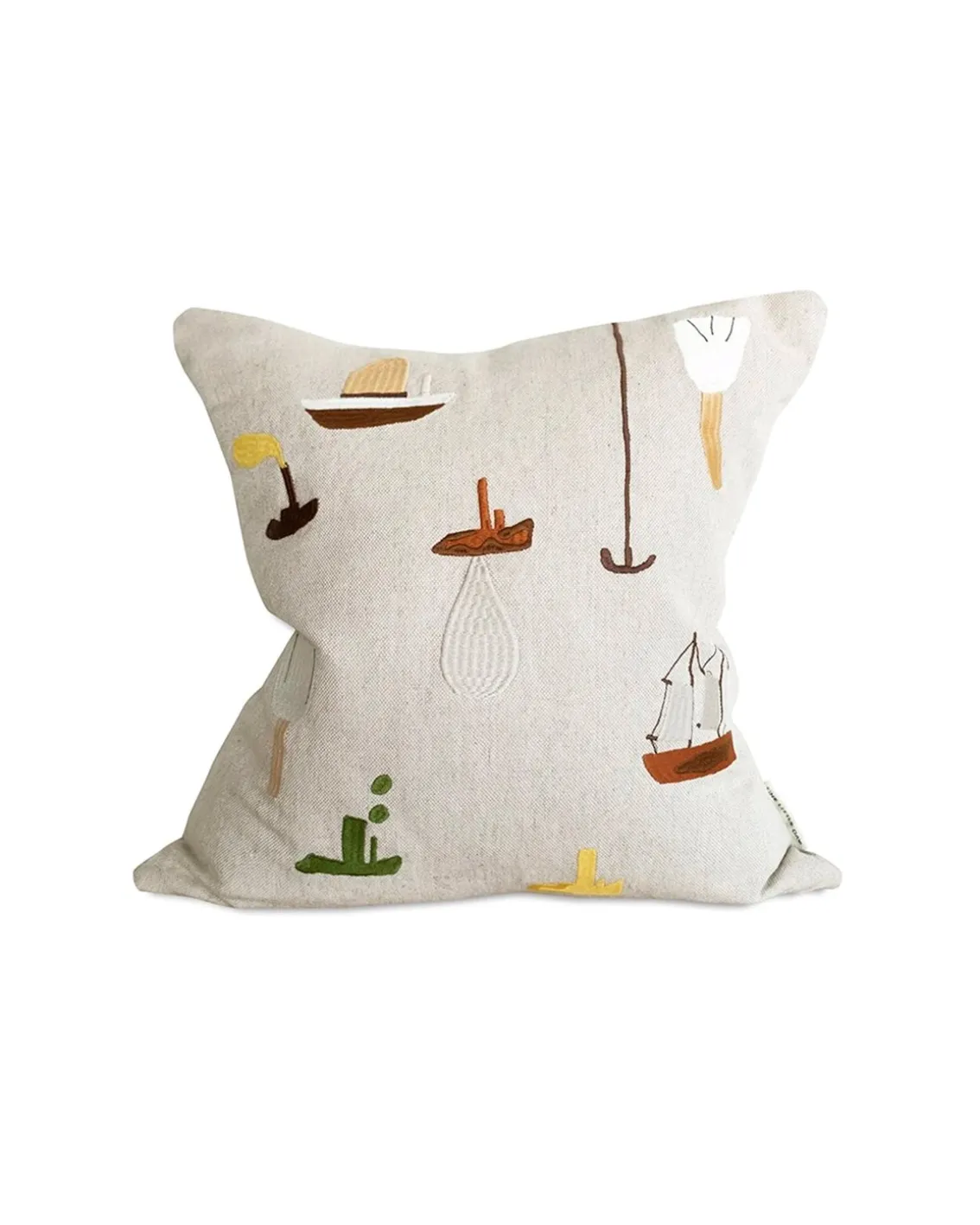 Fine Little Day Sail With Me Embroidered Cushion Cover