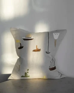 Fine Little Day Sail With Me Embroidered Cushion Cover