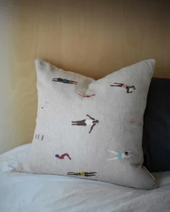 Fine Little Day Swimmers Embroidered Cushion Cover