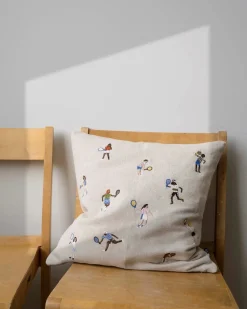 Fine Little Day Tennis Embroidered Cushion Cover