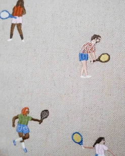 Fine Little Day Tennis Embroidered Cushion Cover