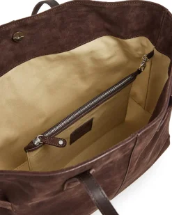 Flattered Lesley Tote Suede Chocolate