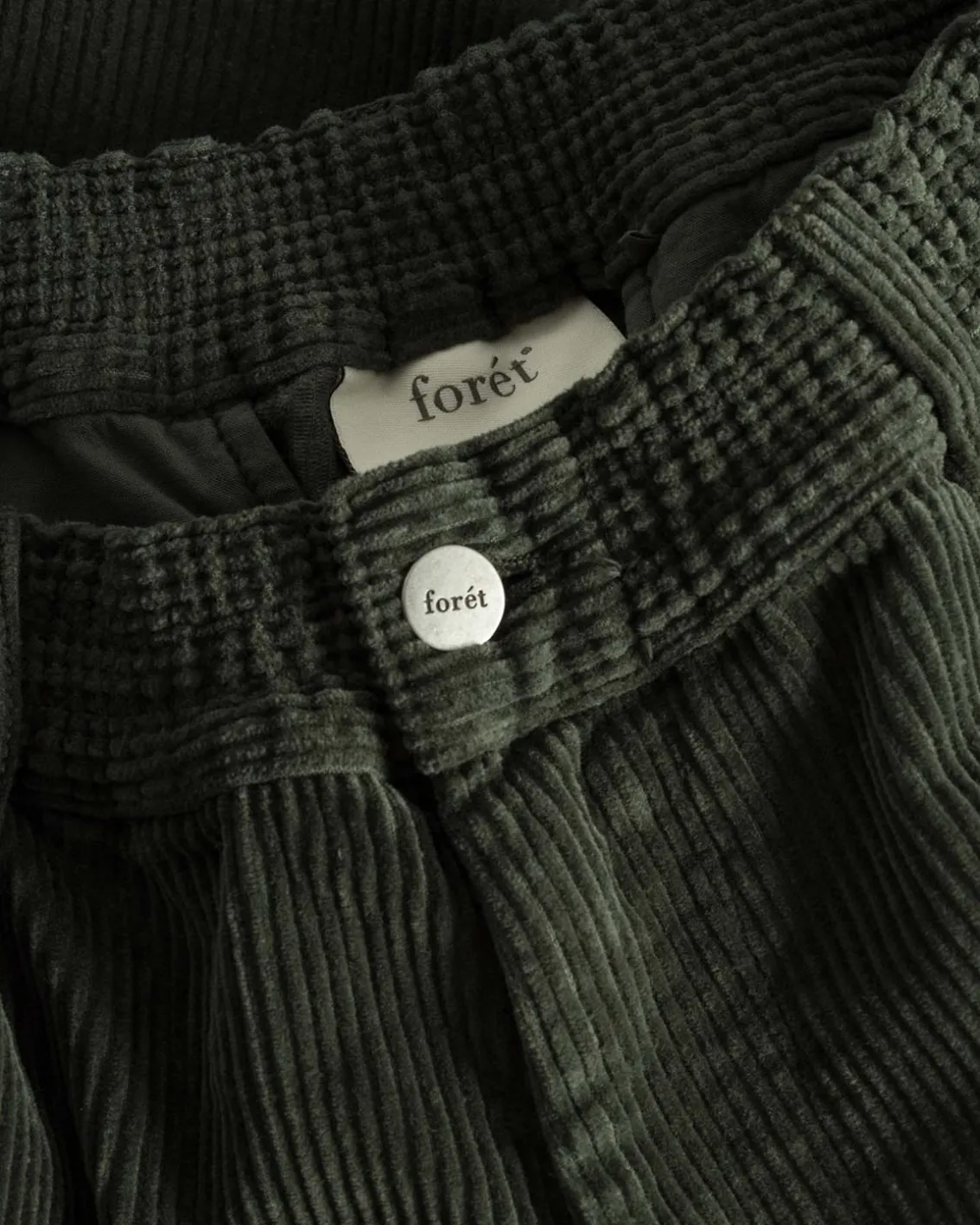 Forét Clay Pants Dark Moss Corduroy