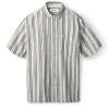 Forét Cosmos Linen Shirt Blue Stripe