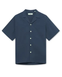Forét Hush Seersucker Shirt Navy
