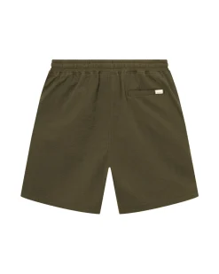 Forét Hush Seersucker Shorts Army