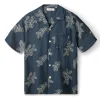 Forét Leo Embroidery Shirt Navy