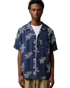 Forét Leo Embroidery Shirt Navy