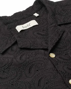 Forét Leo Paisley Shirt Black