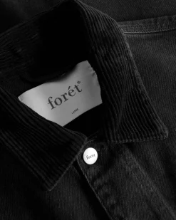 Forét Rowan Overshirt Washed Black Denim