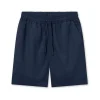 Forét Serene Linen Shorts Navy