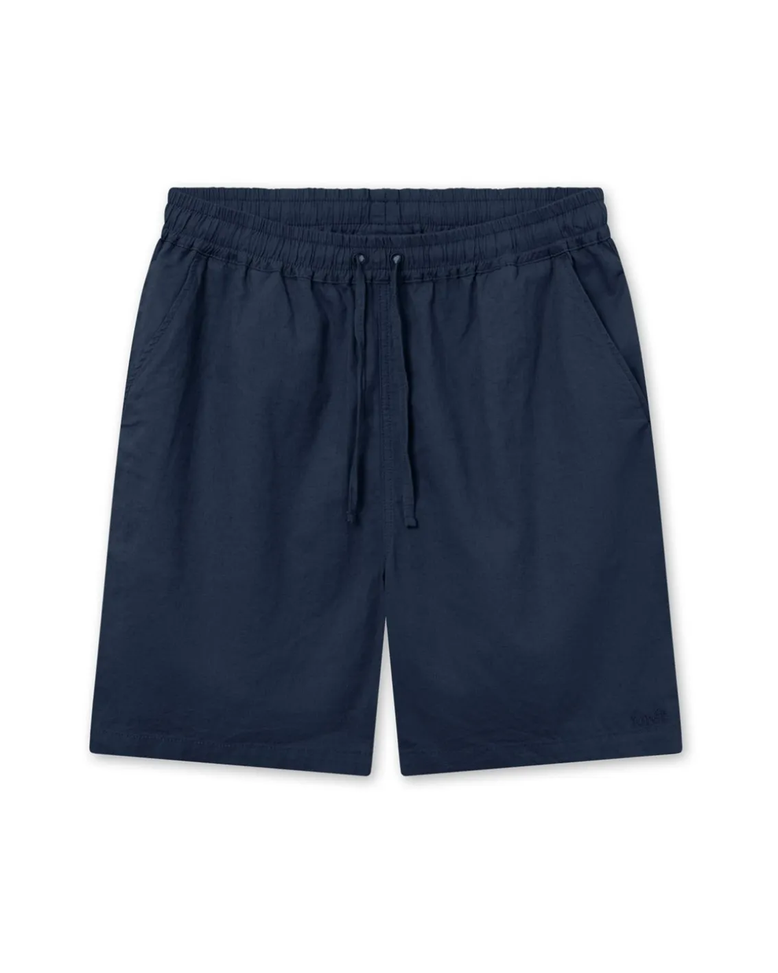 Forét Serene Linen Shorts Navy